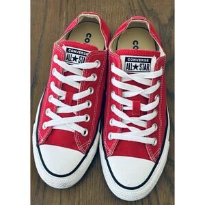 Converse Chuck Taylor All Star OX Red Canvas Low Top Unisex Sneaker Size M6 W8